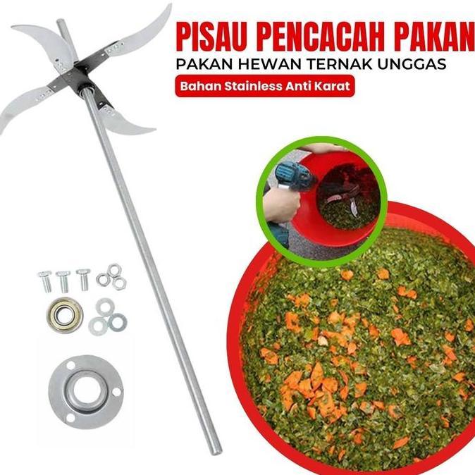 alat pencacah rumput adaptor bor full set multifungsi pemotong sisa sayuran buat pakan ternak ayam b