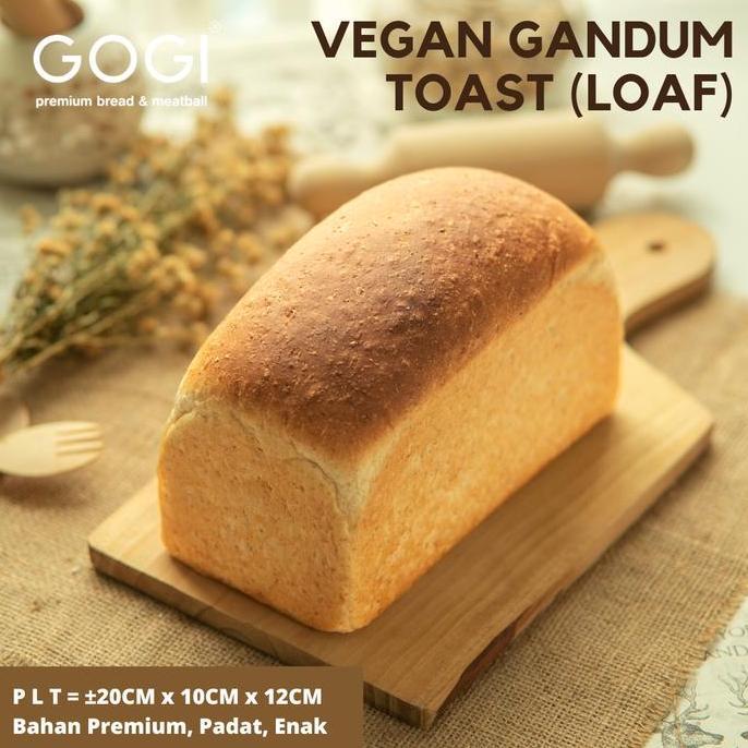 Eatstraight- Roti Tawar Vegan Gandum Wholemeal Vegan Bread Whole Wheat Toast Bread