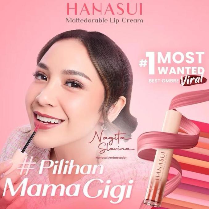 Ulipstik- Hanasui Mattedorable Lipcream Lip Cream - Boba , Brown Sugar,  Lipstick, Liptint, Liplast 