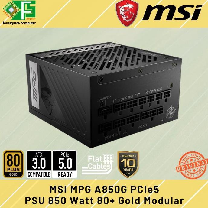 PSU MSI MPG A850G PCIe5 | 850w 80 Plus Gold Modular Resmi