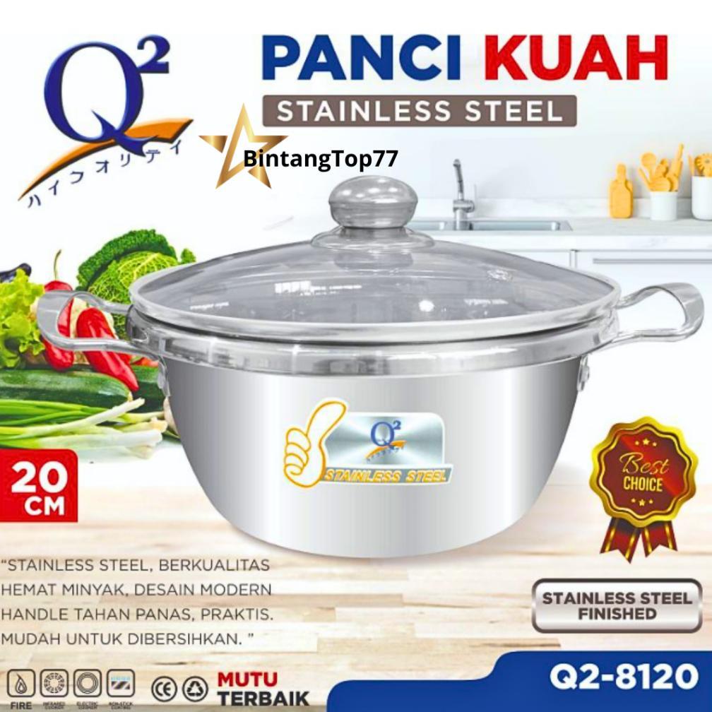 DISKON Q2 PANCI KUAH STAINLESS 20 CM / PANCI SERBAGUNA Q2-8120