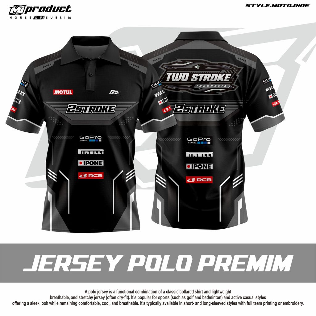 Jersey 2 Stroke Motor Racing 2Tak -BAJU JERSEY WANGKY POLO CUSTOME TWO STROKE RACING HELL FULLPRINTI