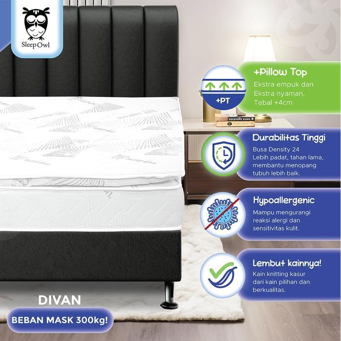 Dipan divan sandaran untuk springbed atau kasur (120x200)-BOSTON