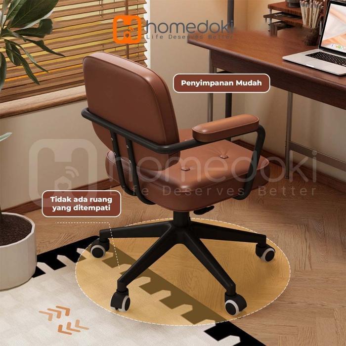 Homedoki Kursi Kantor/Kursi Kantor Empuk Nyaman/Kursi Kerja Kantor/Kursi Aesthetic