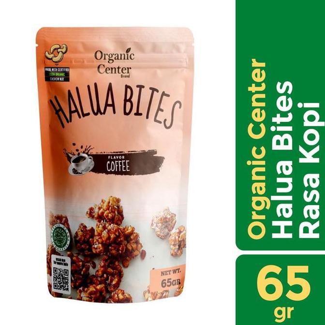 Eatstraight- Organic Center - Halua Coffee 65Gr - Cemilan Diet - Kacang Mete