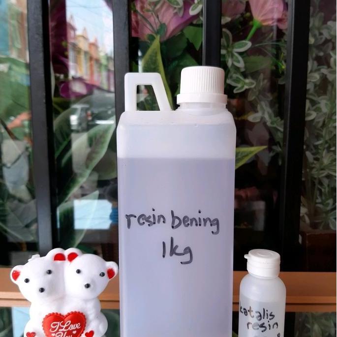 Oritatami- Resin Bening 1 Kg/ Resin Upr / Komplit Katalis / Cocok Untuk Kerajinan Tangan Kerajinan