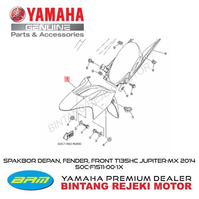 SPAKBOR DEPAN | FENDER, FRONT T135HC JUPITER-MX 2014 | 50C-F1511-00-1X