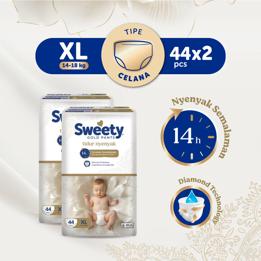 Sweety Gold Pants Tidur Nyenyak XL 44s x 2