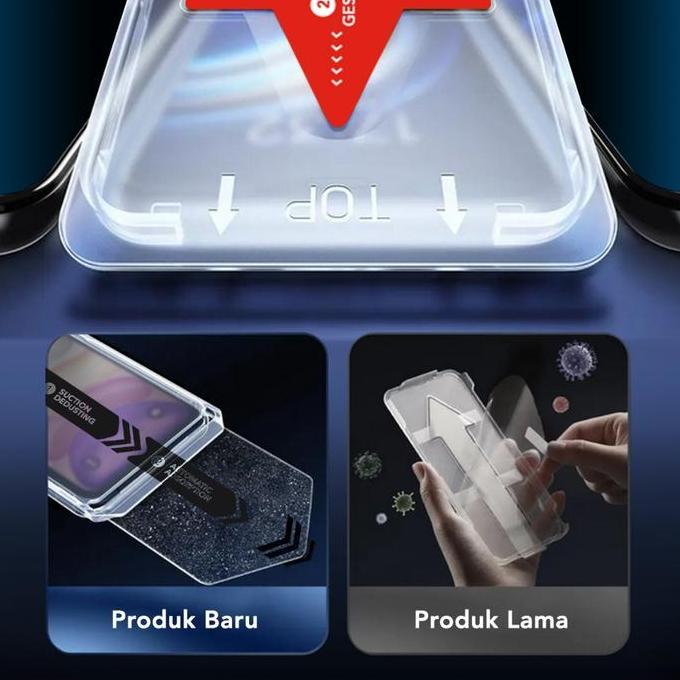 AMINO Easy Install Kit Anti SPY Tempered Glass Untuk 17 Pro Max 17 Pro 17 Air 17 Privacy Fullcover A