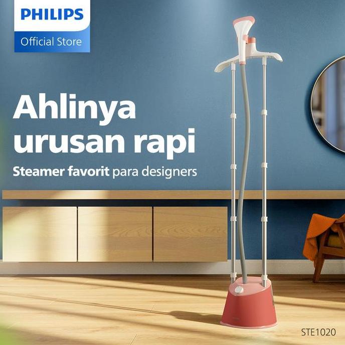 Basahimankaluma - Philips Stand Steamer 1 Series - STE12/4 - Pink - Setrika uap, strika uap, philips