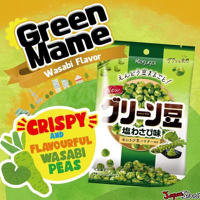 Kasugai Wasabi Green Mame [Green Peas] [Kacang Polong Rasa Gurih Wasabi]