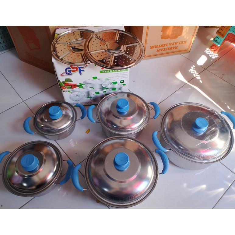 BEST SELLER PANCI SET STEAMER KUKUSAN GSF - 1624 - PANCI SET STAINLESS - PANCI REBUS - PANCI DIMSUM 