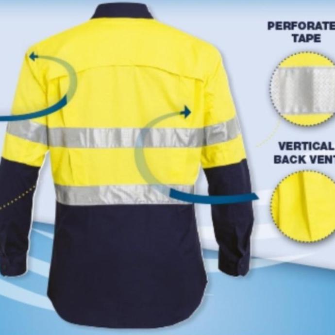 Baju Wearpack Kerja Safety Lapangan Proyek Tambang K3 HSE Merah Navy