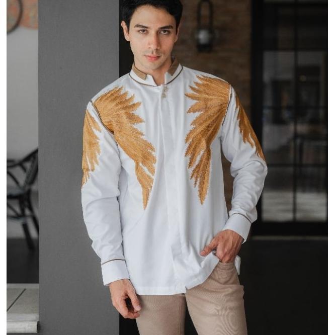 Kemeja Bordir Pria Nuc.Id Fitrah 01 (Putih)
