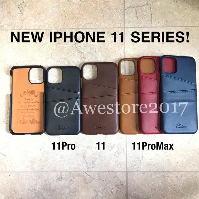 Leather Case Card Casing Kulit S10 S10+ S10e Lite S9 S9+ Note 8 9 Plus