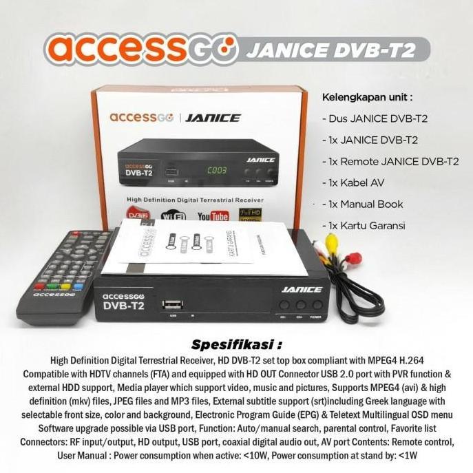 FLASH SALE - STB Set Top Box Penerima Signal TV Digital Receiver ACCESSGO JANICE