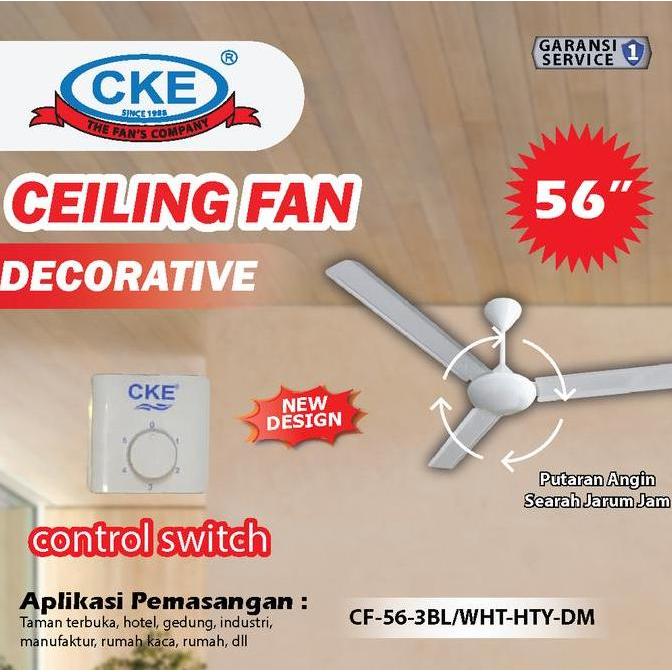 HARGA PABRIK - CKE Ceiling Fan 56 Inch Kipas Angin Plafon Gantung Angin Sejuk Hemat