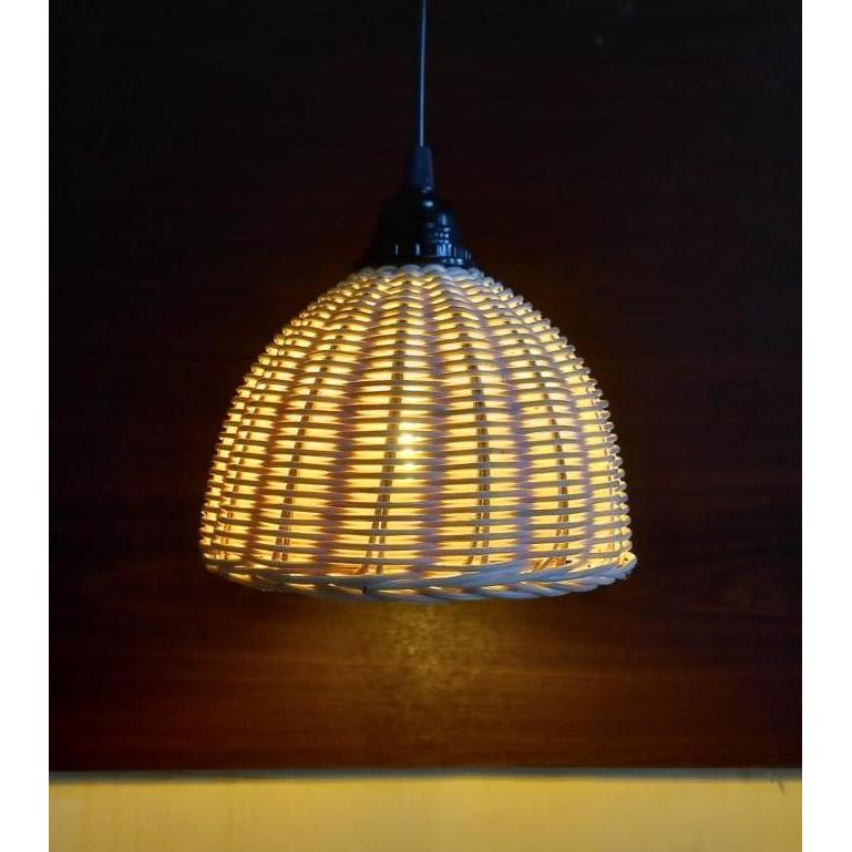 Kap Lampu Gantung Hias Vintage anyam rotan