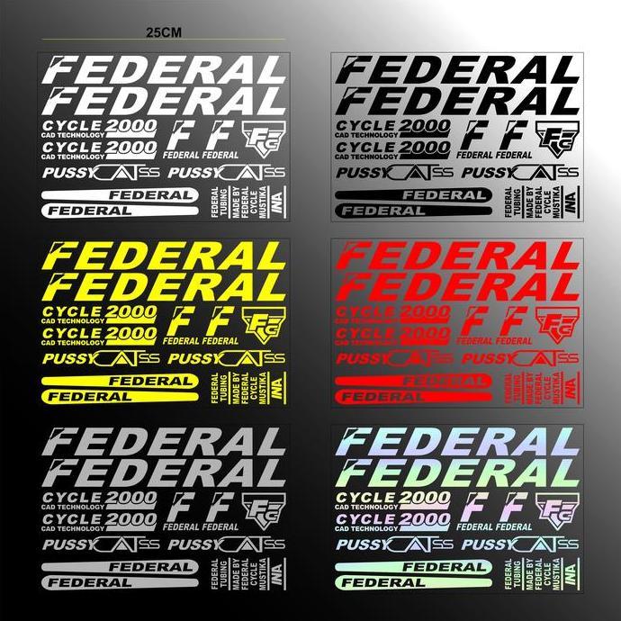 Cutting Sticker Federal Pusi Cat Stiker Sepeda Pussycat 1Set Sepeda Mtb 25Cm Ready