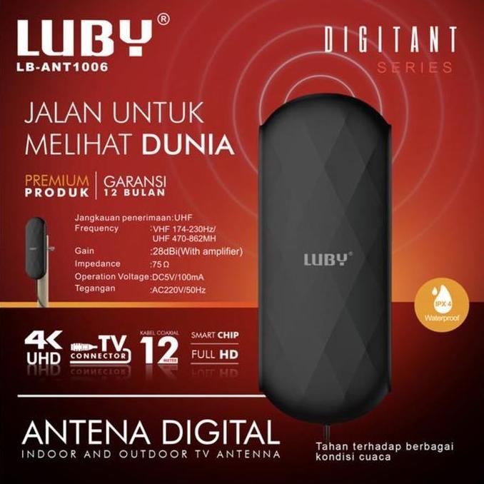 FLASH SALE - Antena TV Digital Luar Dalam Luby Indoor Outdoor Analog LB-ANT 1006