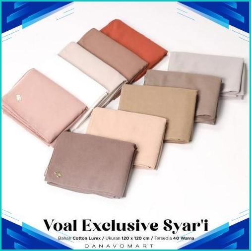 Hijab Segiempat Jumbo Voal Exclusive Syari 120X120Cm Jahit Tepi Umama