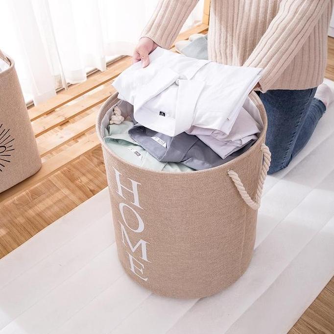 Keranjang Lipat Tempat Baju Cucian Pakaian Kotor Bekas Laundry Bag Mesin Cuci