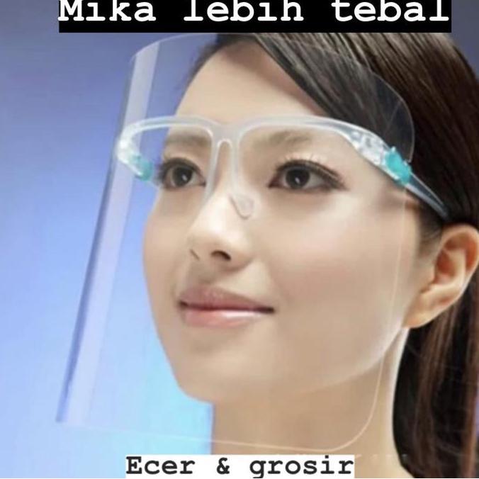 ZHOUCOZI Face shield model kacamata masker pelindung wajah APD pelindung masak