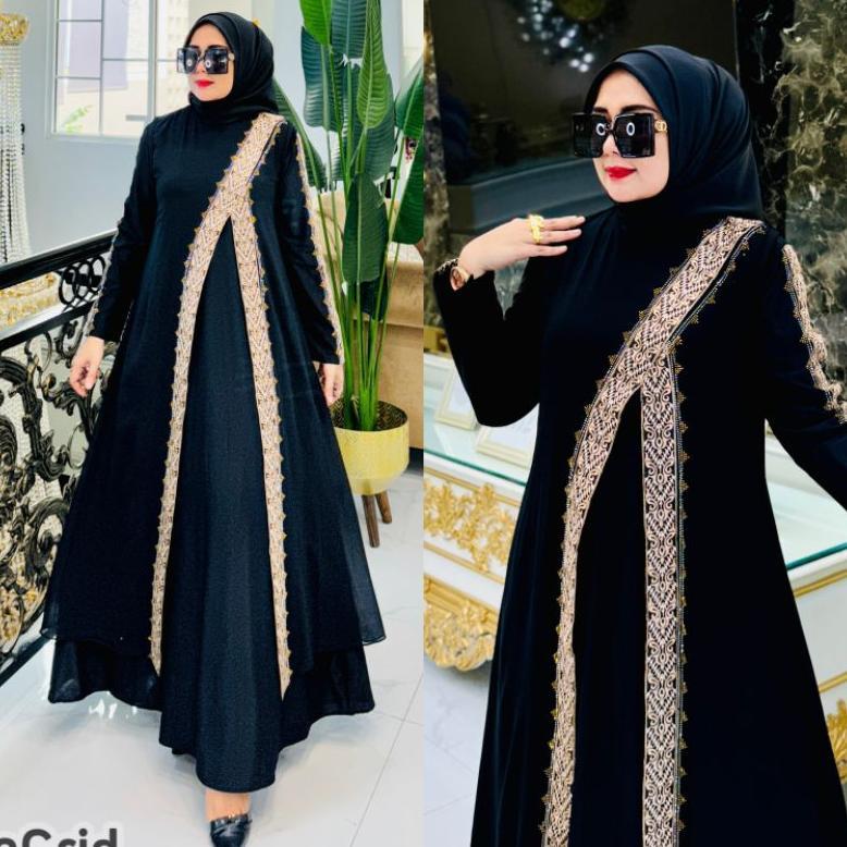 PENAWARAN SPESIAL GAMIS ABAYA TURKEY ROMPI OUTER ZIVANNA DAN FULL HITAM