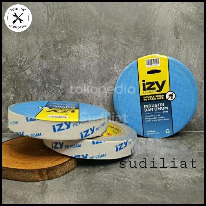 BEST DEAL DOUBLE TAPE / LEM PEREKAT / BOLAK BALIK - IZY PE FOAM 20MM 3,6M 