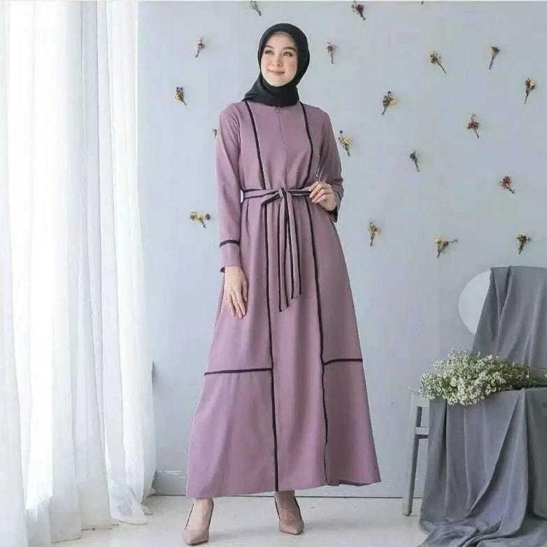 TERLARIS ABAYA ASMAH GAMIS DRESS ARAB SAUDI ABAYA ASMAH MINIMALIS EXCLUSIVE BAHAN CRINKLE AIRFLOW IM