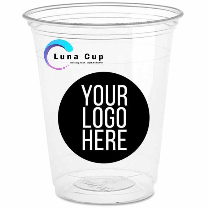 Luna Cup Sablon Cup 14oz 7gr Termasuk Cup Plastik Food Grade Diameter 11cm Tinggi 9.3cm Kapasitas 40