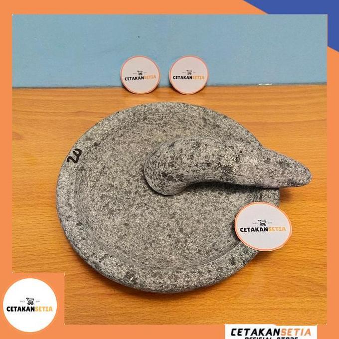 (20 CM) COBEK BATU BUBUT ASLI DIJAMIN / BATU GUNUNG ASLI