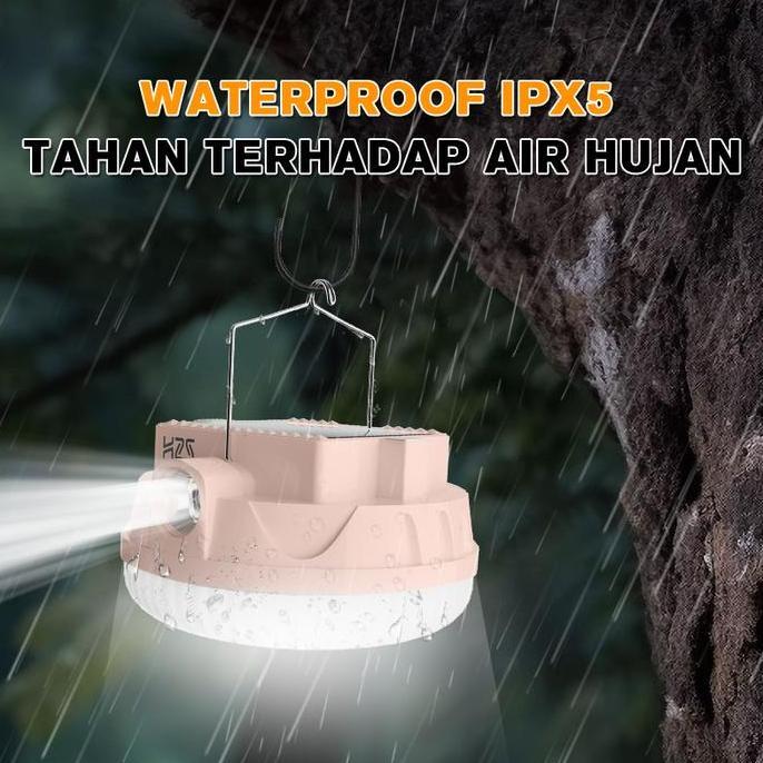 H2S Lampu Led Emergency Ufo + Senter Hs-Q188 Solar Panel 400W + 50W Baterai Lepas