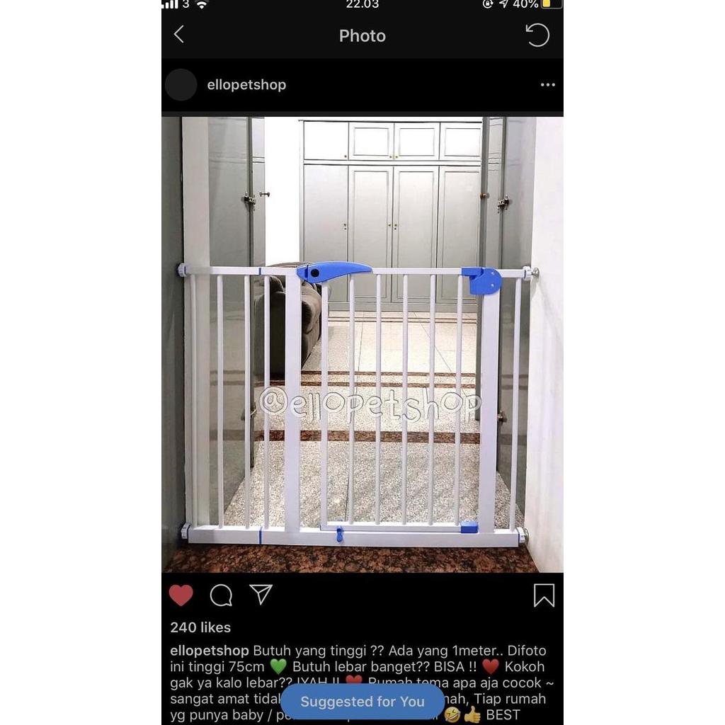 Pagar Pembatas Hewan / Kandang Pagar Anjing Kucing / Pintu Penghalang Terlaris