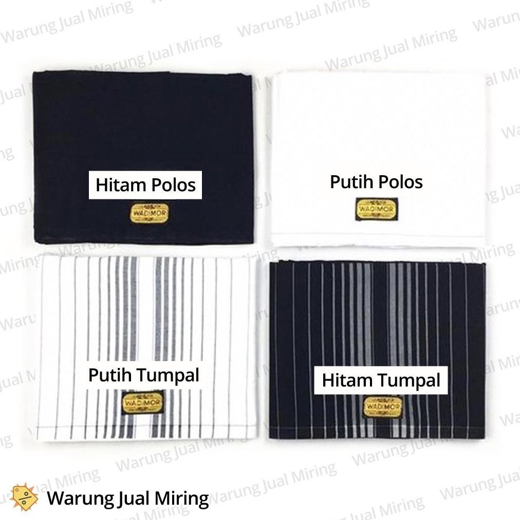pengiriman cepat Sarung WADIMOR Hitam Putih Polos Premium Original Dewasa Anak Grosir Kain Samping T