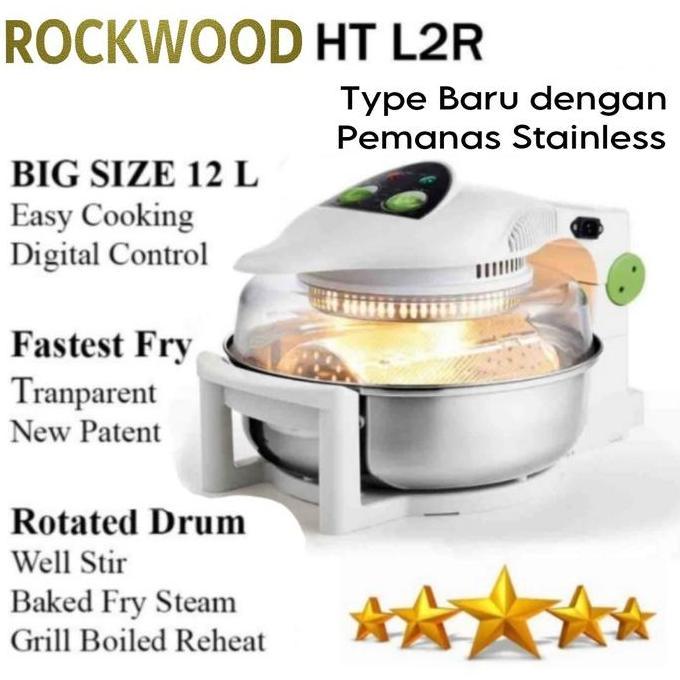 STOK TERBATAS - Air Fryer Turbo Technology 12 liter Rockwood HTL-2R