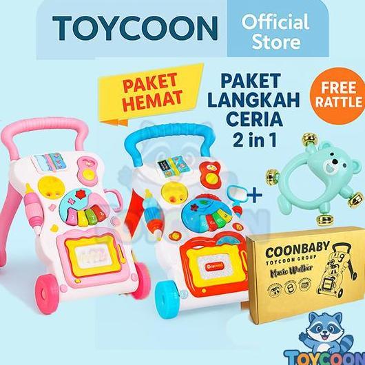 ahissalamahtiga - coonbaby push walker mainan bayi dorong baby push walker alat bantu jalan baby wal