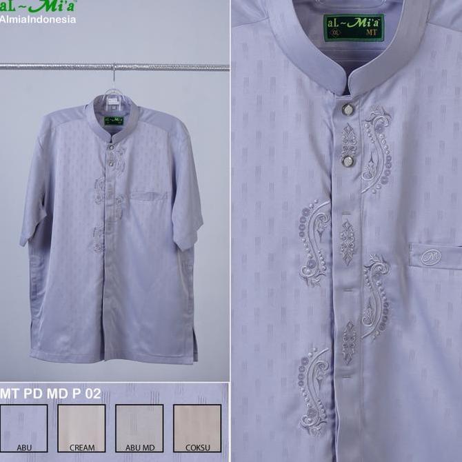 Terlaris, Baju Koko Al-Mia Mt Madinah P-02 Jumbo Lengan Pendek