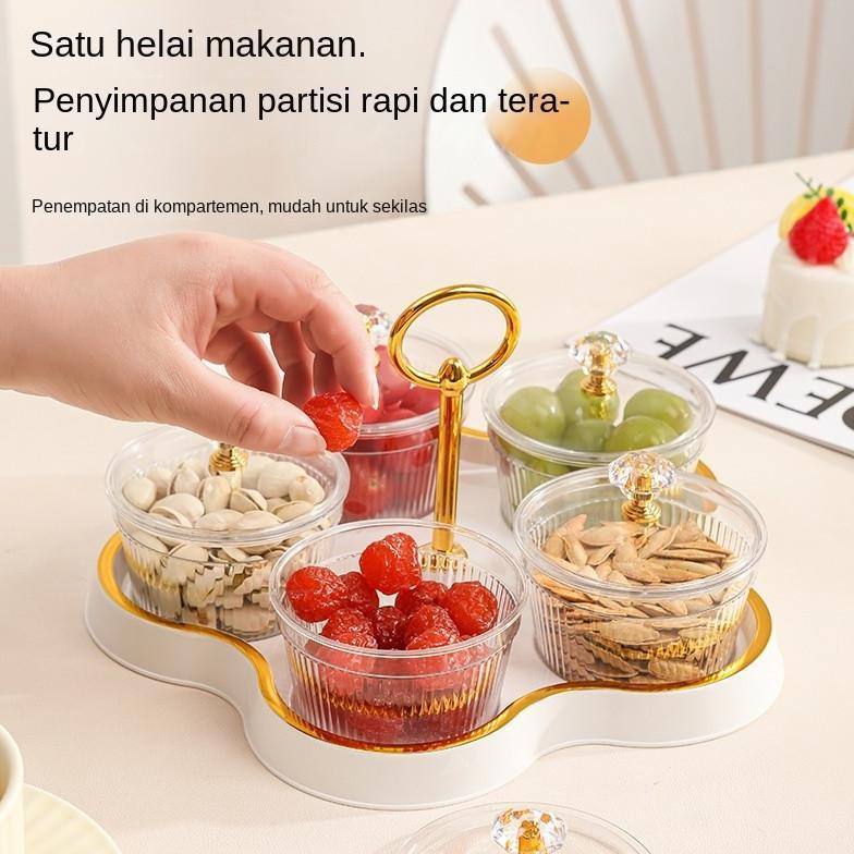Awet Snack Tray Toples Set Nampan Toples Permen Minimalis Toples Lebaran Snack Tray Tempat Camilan A