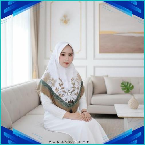 Hijab Instan Bergo Motif Bunga  Printing Jersey Zoya