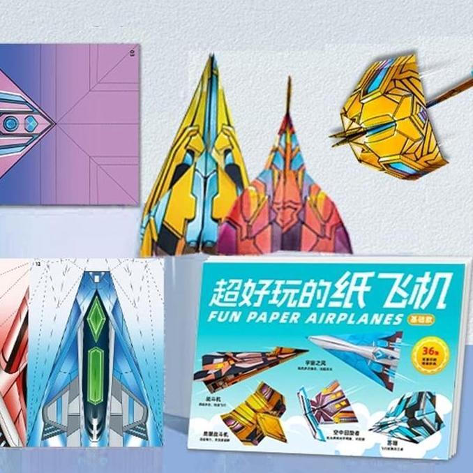 Buku Origami Pesawat Kertas DIY Papercraft Mainan Edukasi Anak Montessori