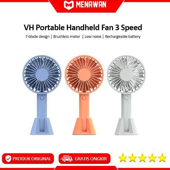 VH Portable Handheld Fan Kipas Angin Wireless Mini Genggam Original