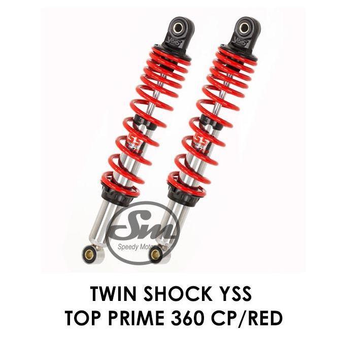 Shockbreaker Motor Twin Shock YSS Top Prime 360MM Chrome/Red