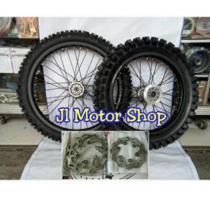 Paket Komplit Velg Klx 16 19 - 18 21 Paketan Velg Cross Trail KLX 16 19 18 21 + Ban Free Cakram