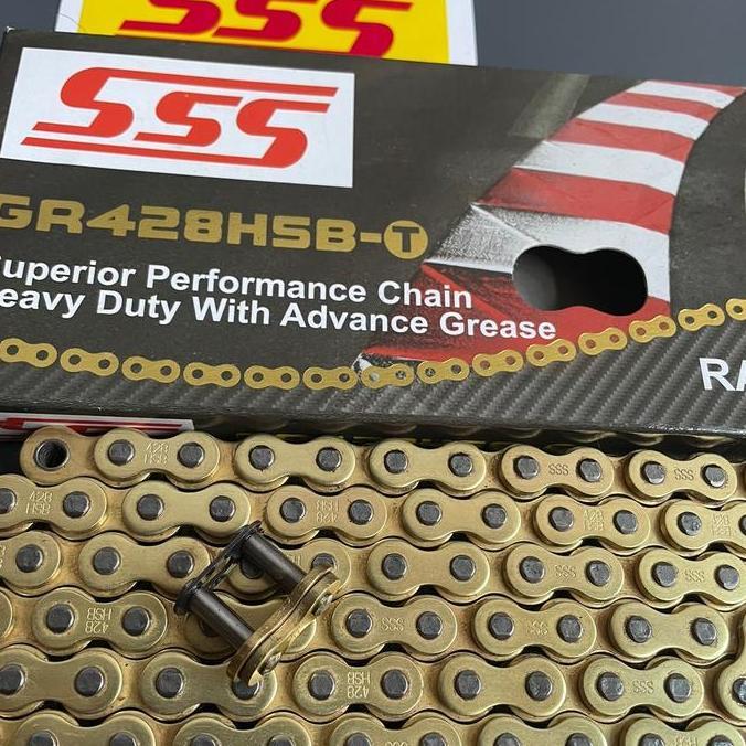 Rantai SSS 428 Hsbt Gold / rantai motor hsbt 428 130L Motorcycle