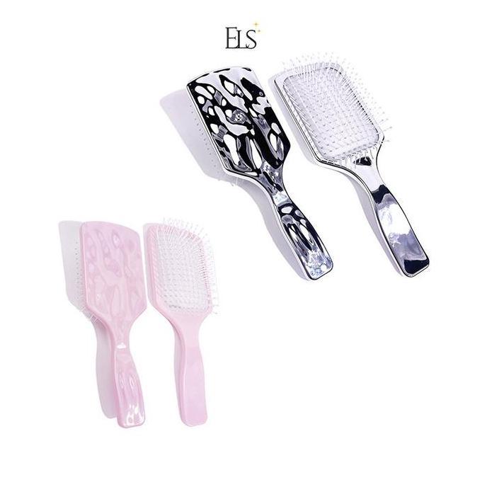 ELSA Sisir Tekstur Marble Kekinian Kustom Hair Comb Custom 8501