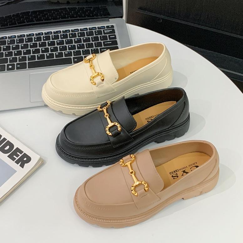 HEMAT CYS Sepatu Docmart Loafers Wanita Fashion Korea Kekinian Formal SPT-44