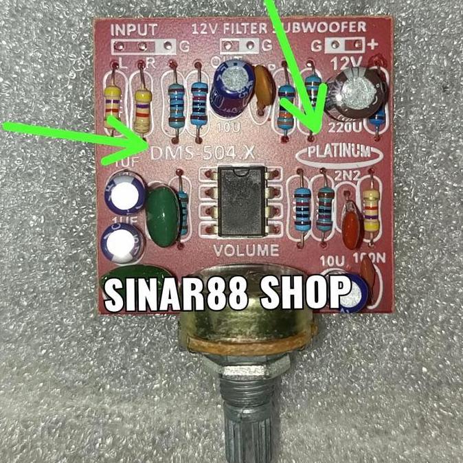 KIT FILTER SUBWOOFER DC 12V DC12V DMS504 DMS-504