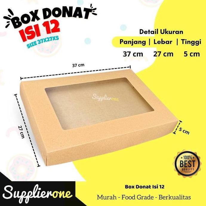 Box Donat Isi 12 25Pcs / Box Donat / Dus Kue / Kemasan Donat / Dus Roti / Dus Donut / Dus Donat isi 