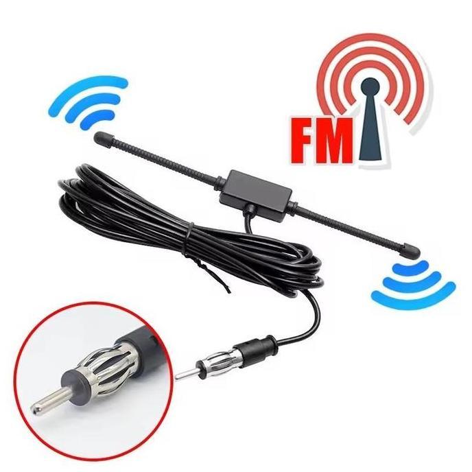 Antena Radio Mobil AM FM Antena Penguat Sinyal Mengurangi Noise Lebih Jernih Car Radio Signal Amplif